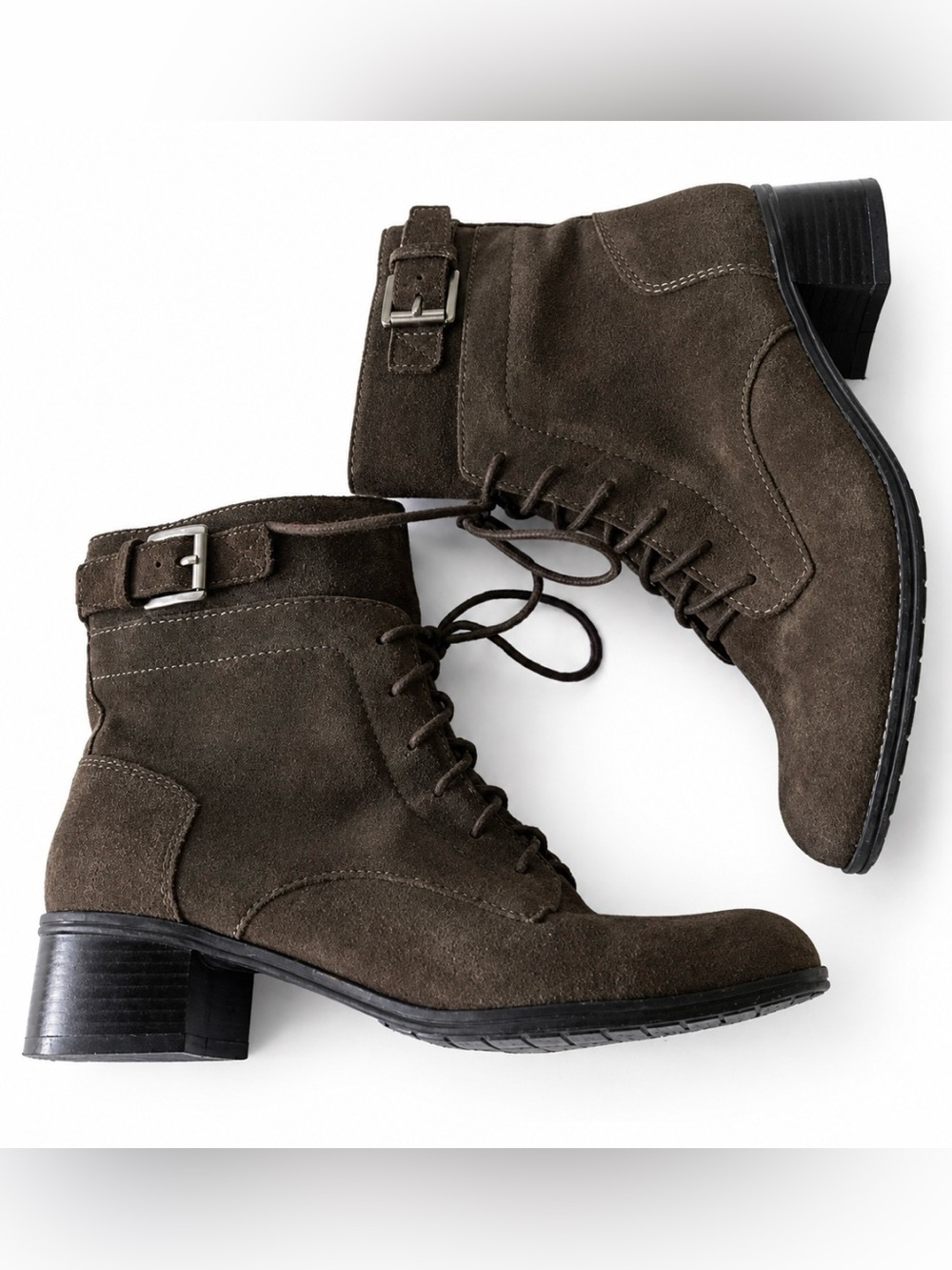Bandolino Clovis Lace Up Booties Gray Size 6.5M NWOT - Picture 4 of 8